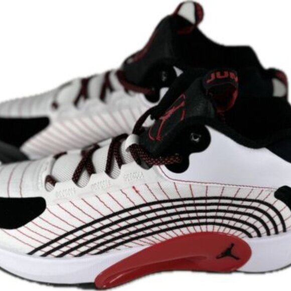 🔥HP🔥 Nike Jordan Jumpman 2021 White University Red Black CQ4021 100 Men's - Picture 2 of 6